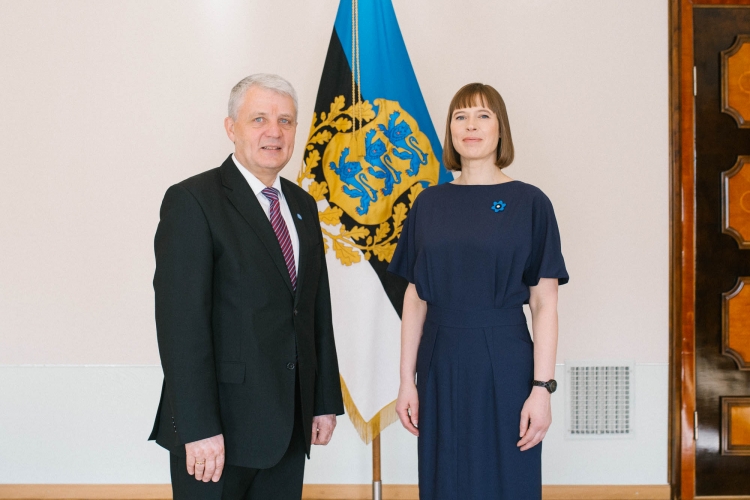 Põhjamaade Ministrite Nõukogu peasekretär Dagfinn Høybråten ja president Kersti Kaljulaid 