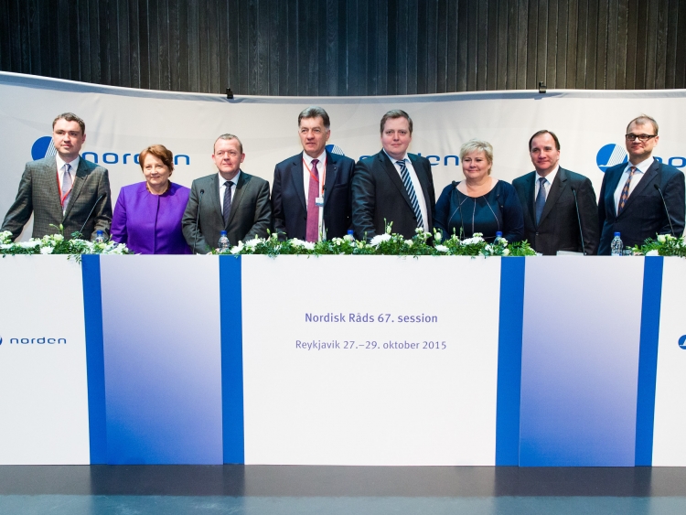 Nordic and Baltic prime ministers at the Nordic Council session 2015 in Reykjavik, Iceland.