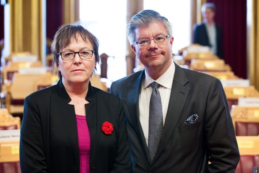 Karin Åström and Hans Wallmark, President and Vice-President of the Nordic Council. Photo: Magnus Fröderberg/norden.org