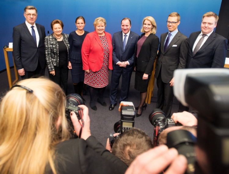 Nordic and Baltic (NB8) heads of governments at the Nordic summit 2014 in Stockholm, Sweden.