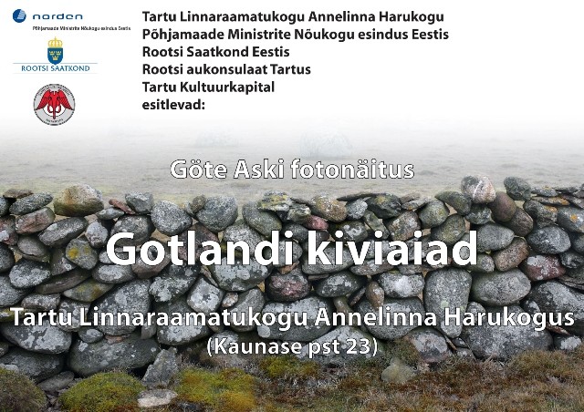 Photo exhibition of Gotland's stone walls