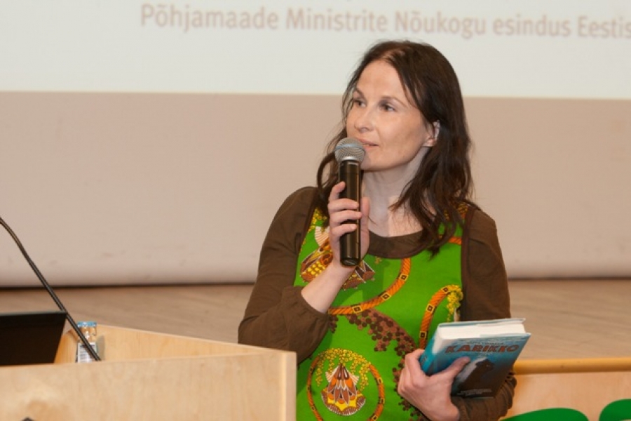 Finnish children’s author Seita Vuorela at the Nordic-Baltic Literature Forum 2014. Photo: Teet Malsroos