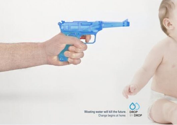 Wasting water will kill the future.