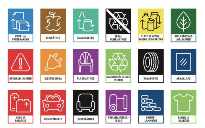 Unified markings for sorting of waste to be adopted throughout Estonia