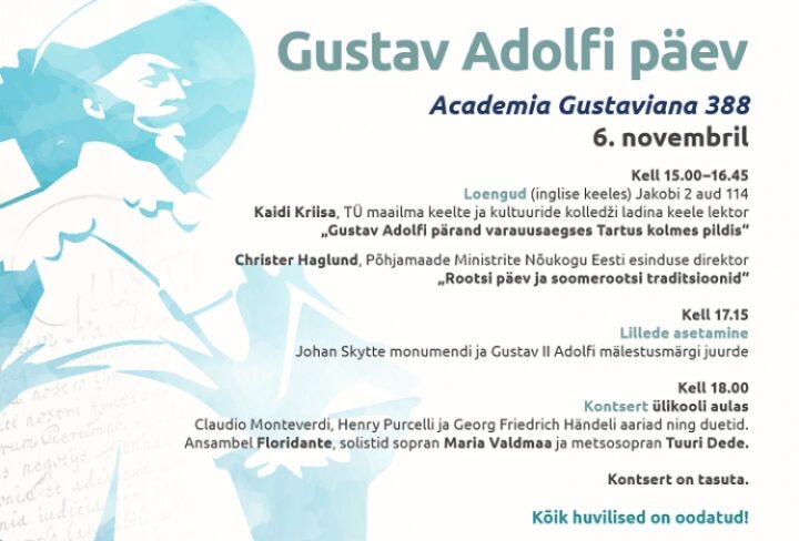 6. novembril tähistame Tartus Gustav Adolfi päeva